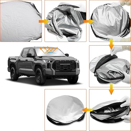 Miniatura 48 de D-Lumina Winshield - Parasol para Lexus is Sedan 2014-2020, protector solar frontal plegable bloquea los rayos UV, parasol para ventana, accesorios