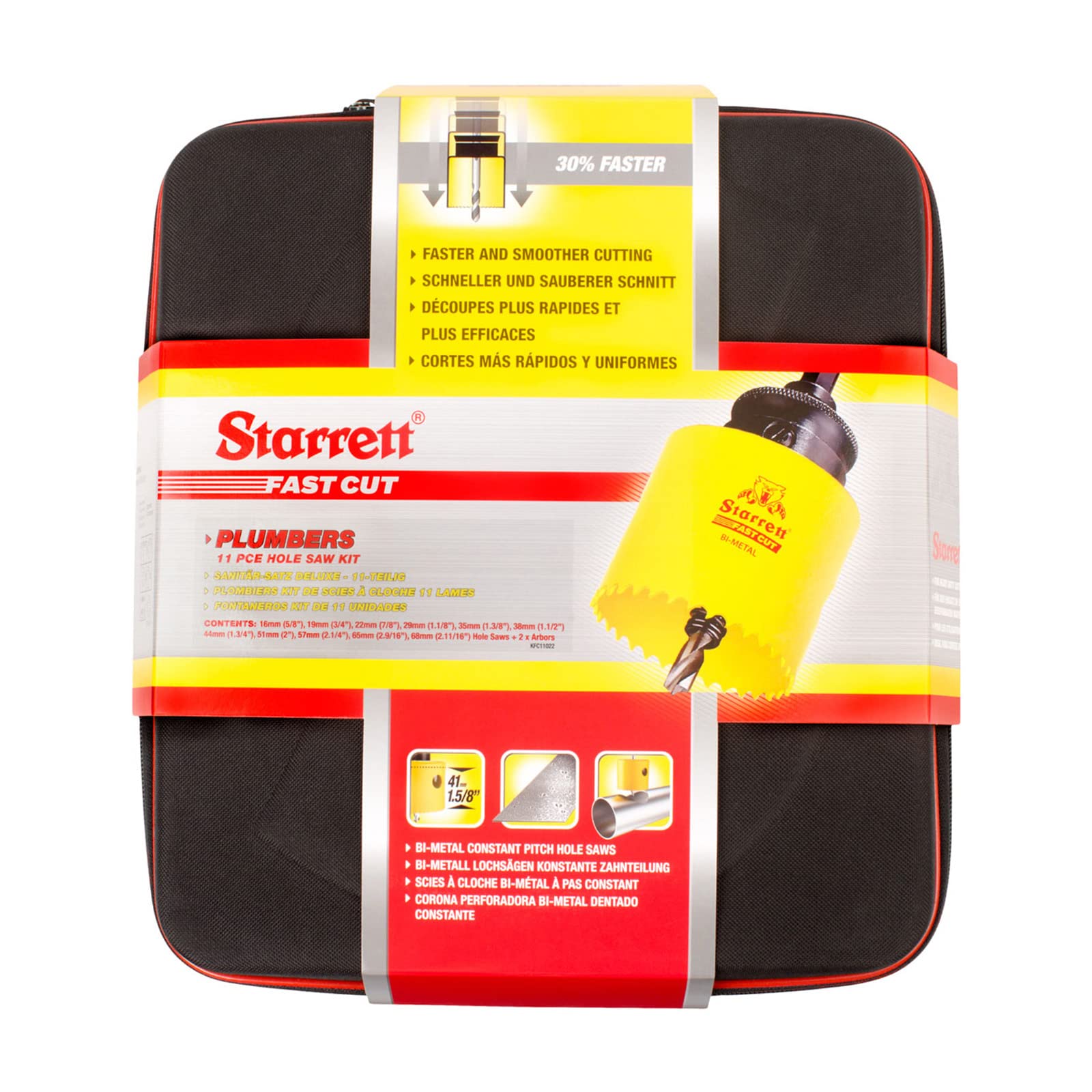Starrett kfc11022 Deluxe para sierra perforadora eléctrica de fontanero (Juego de 13)