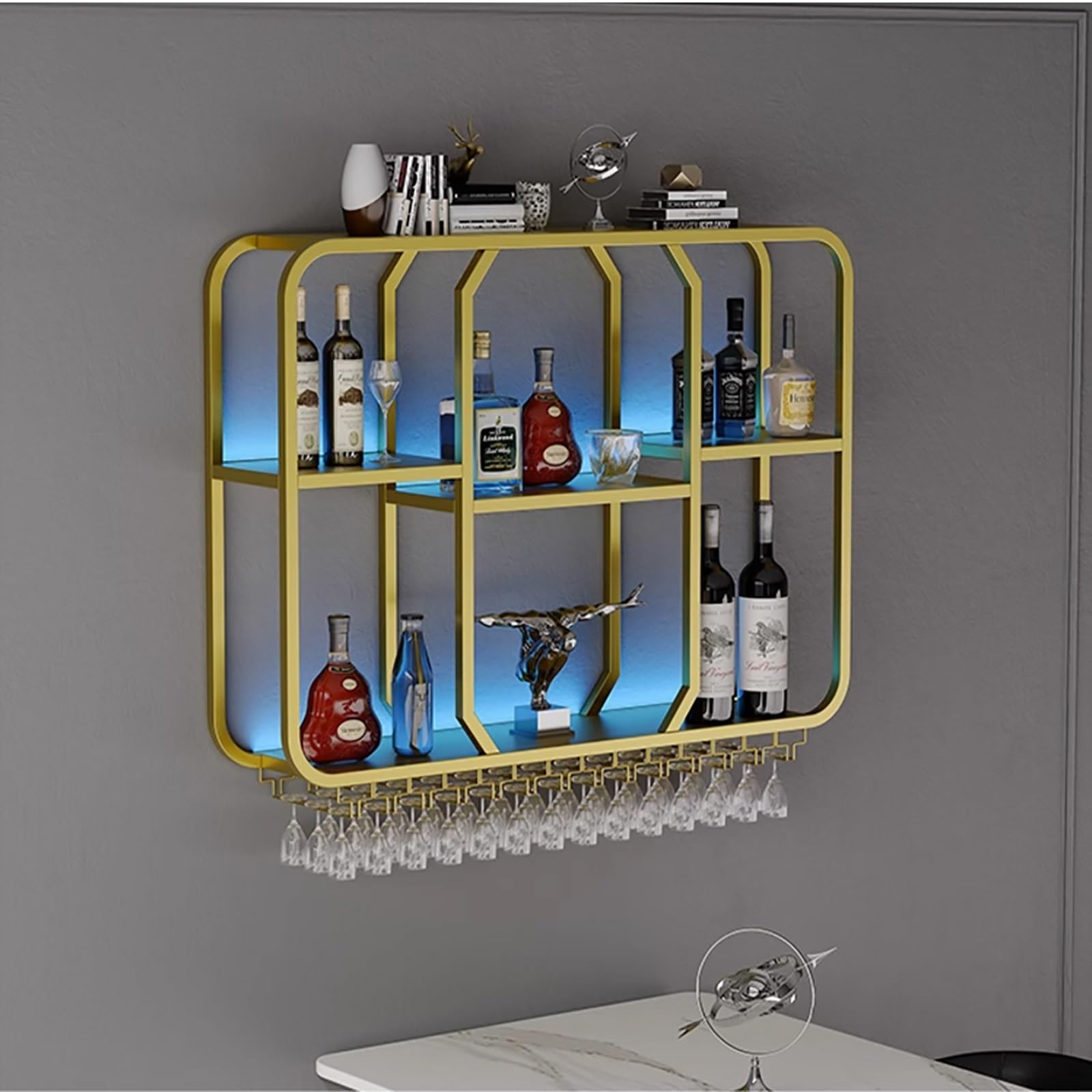 Casier à vin mural LED parfait pour vos soirées bar à la maison