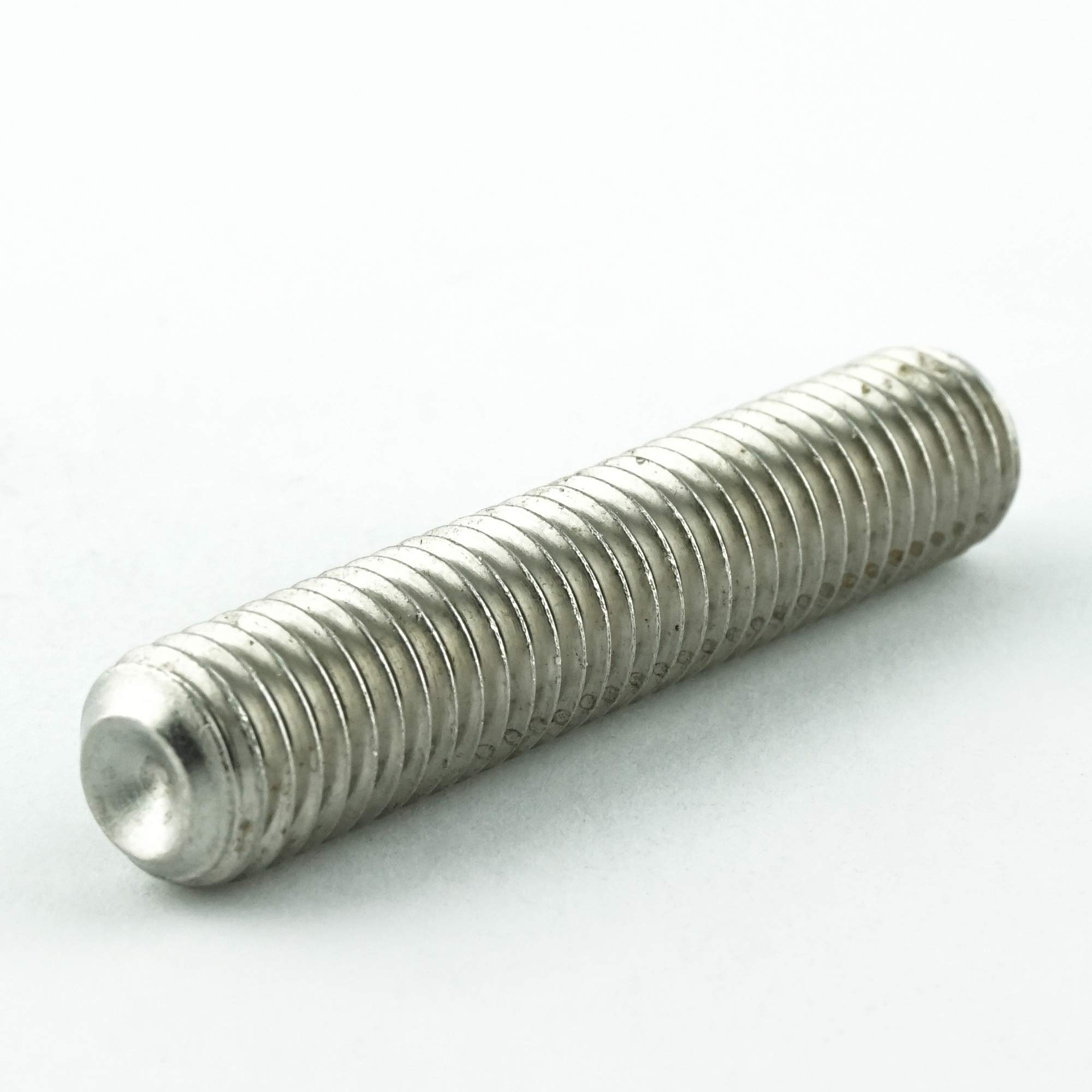 M12 x 16 mm trzpień gwintowy z gniazdem sześciokątnym i ostrzem pierścieniowym (100 sztuk) - śruby mocujące DIN 916 - ISO 4029 - śruby gwintowane - stal szlachetna A2 V2A - nierdzewny