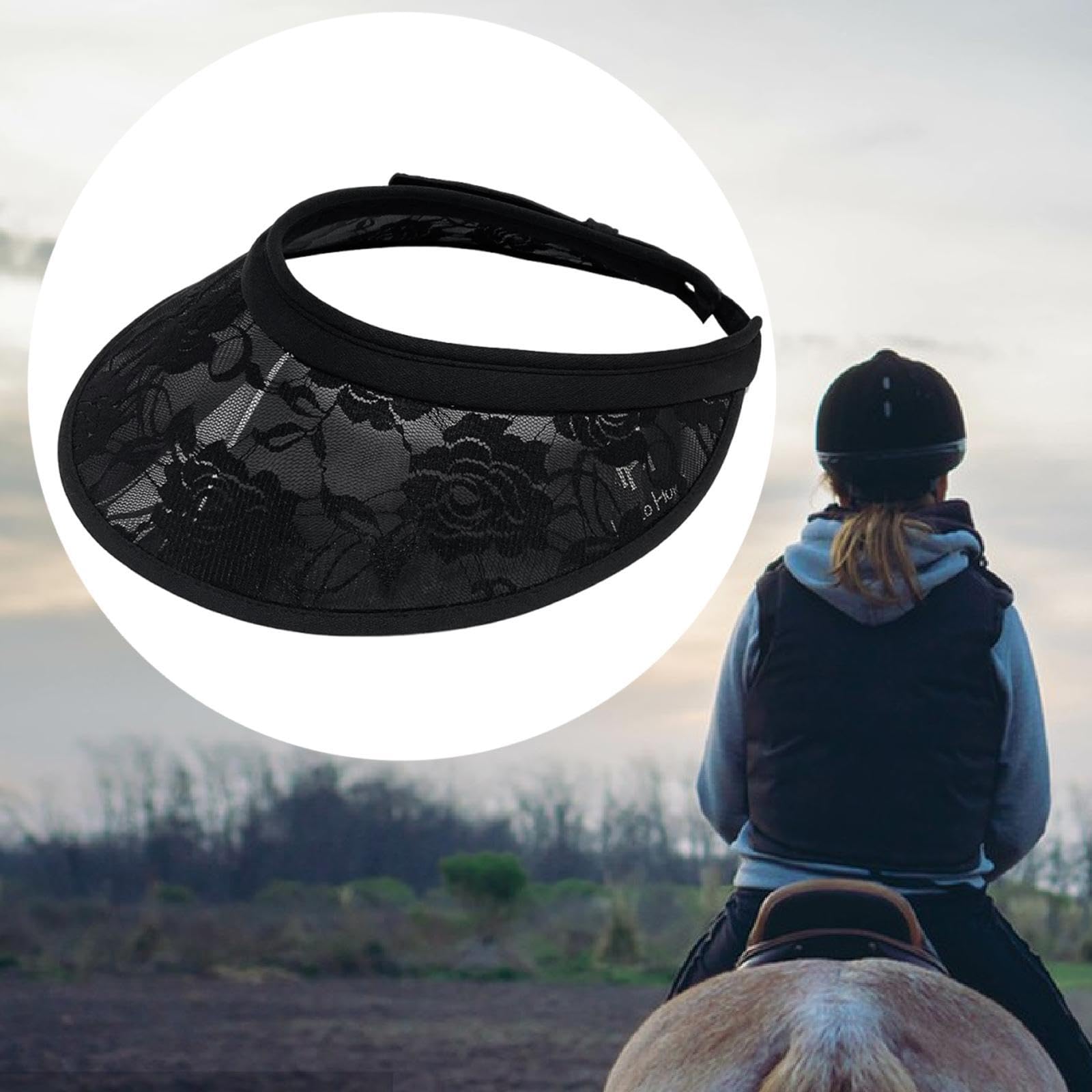 rockible Visera Solar Ajustable para Casco Ecuestre, Gorra para Ciclismo