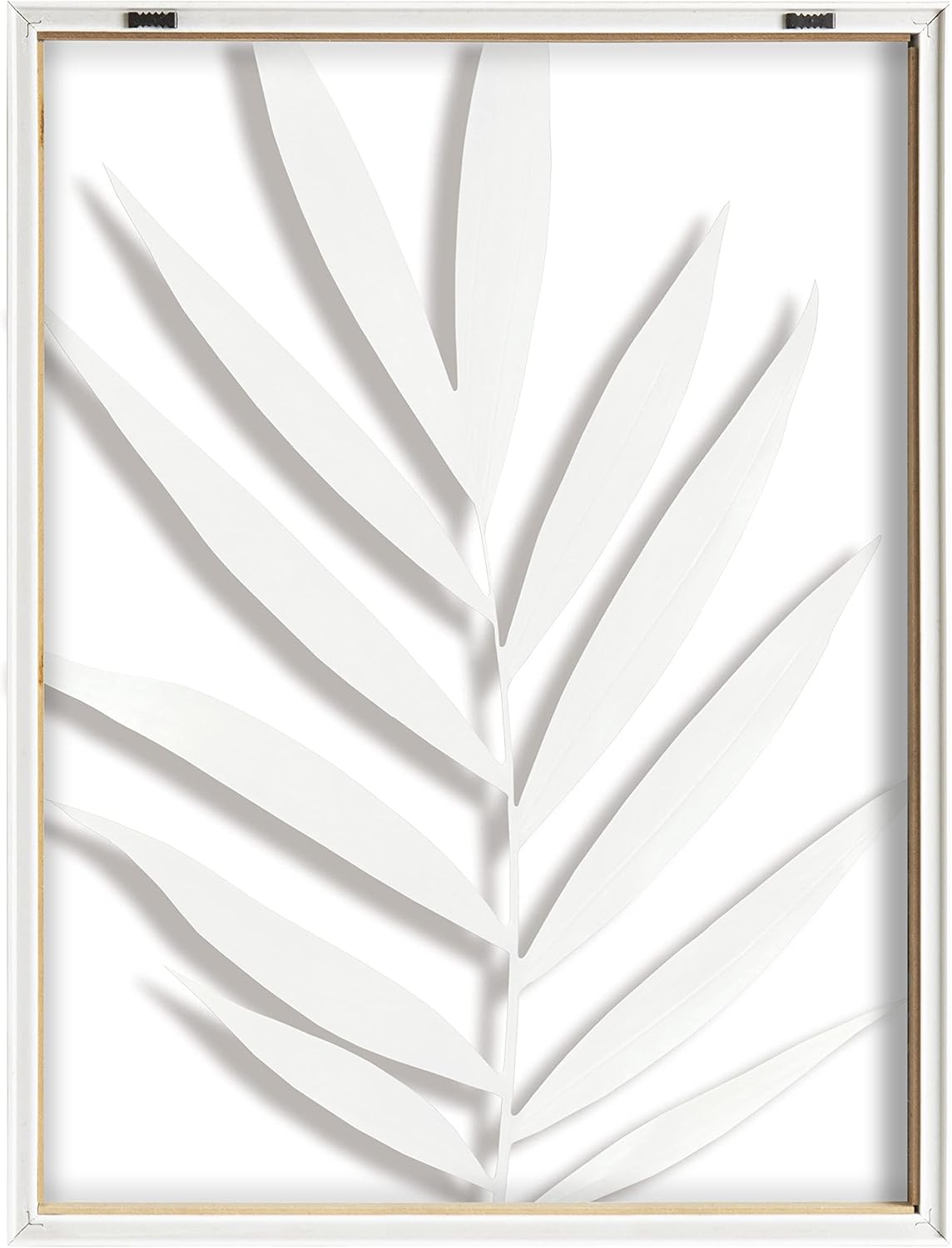 Kate and Laurel Blake Botanical 5F Framed Printed Glass Wall Art by Amy Peterson Art Studio; 18x24 Natural; Modern Bedroom Decor Art for Wall