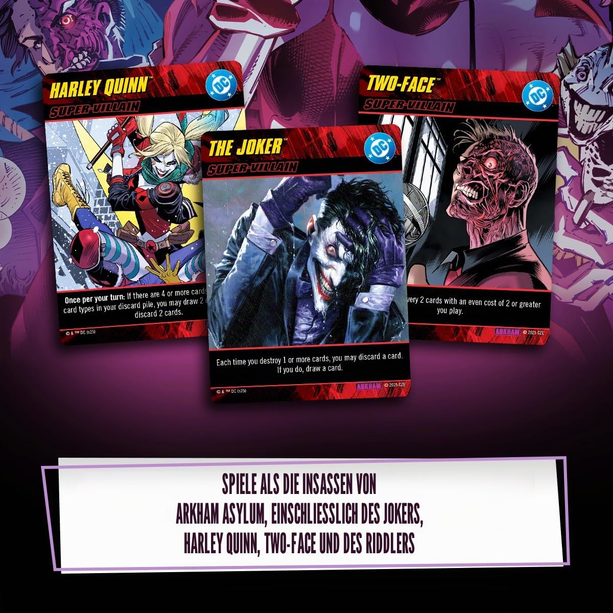 Cryptozoic | DC DBG Arkham Asylum | Deck-Building Kartenspiel Mit Neuen Mechaniken Und Promo-Inhalten | 2-4 Spieler | 60 Minuten