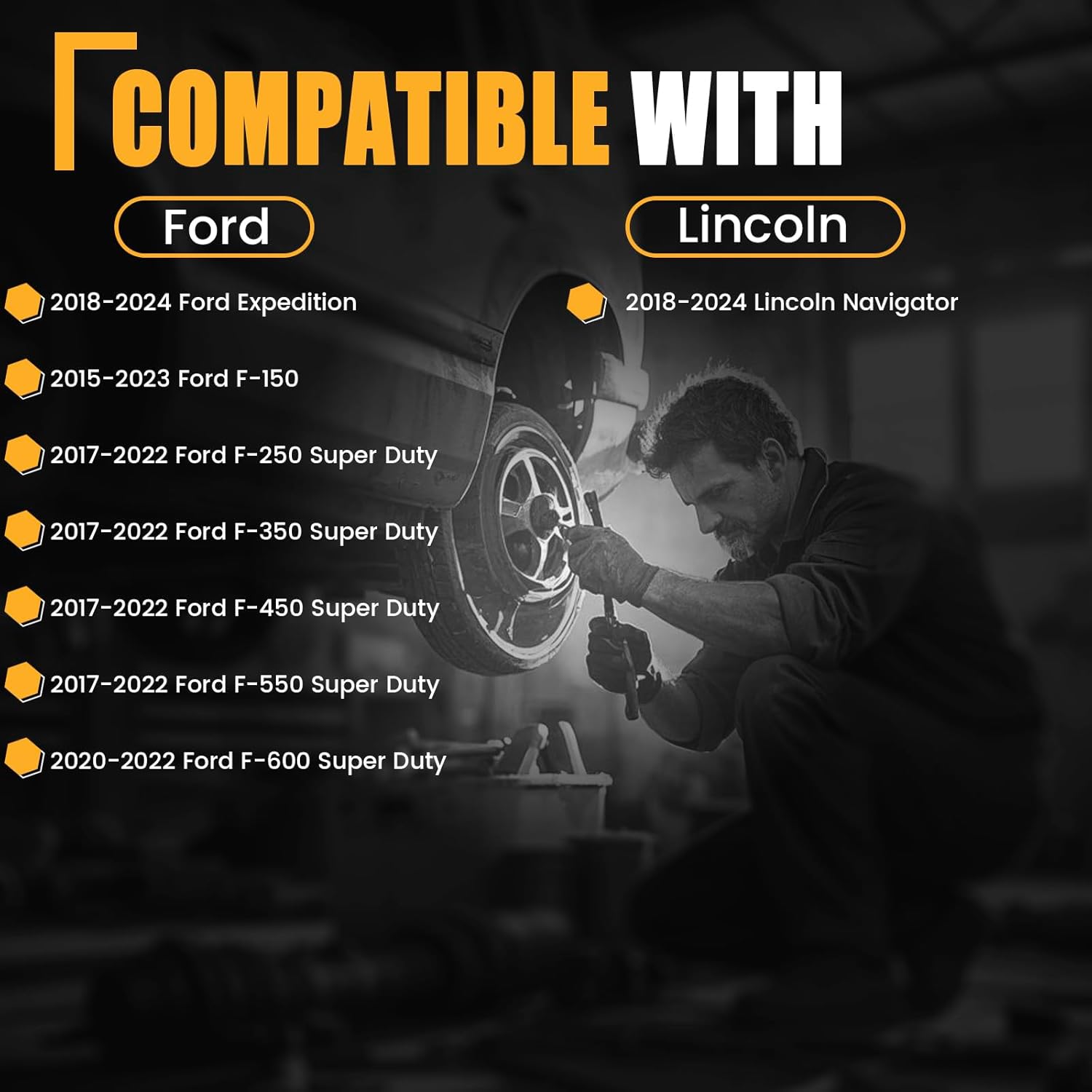 GSPSCN 700329 AC Blower Motor with Fan for Ford Expedition 2018-2024，F150 2015-2023，F250/F350/F450/F550/F600 Super Duty 2017-2022丨Lincoln Navigator 2018-2024 - HVAC Heater Blower Motor FL3Z19805E