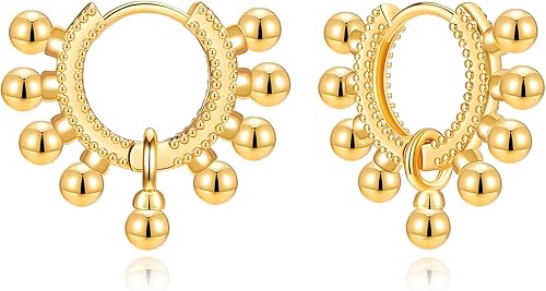 Small Huggie Hoop Earrings 14K Gold Plated Hypoallergenic Minimalist Ear Jewelry