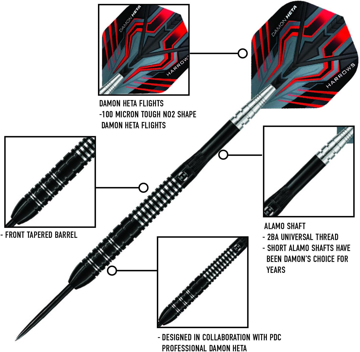 Harrows Damon Heta 90% Darts 21 g