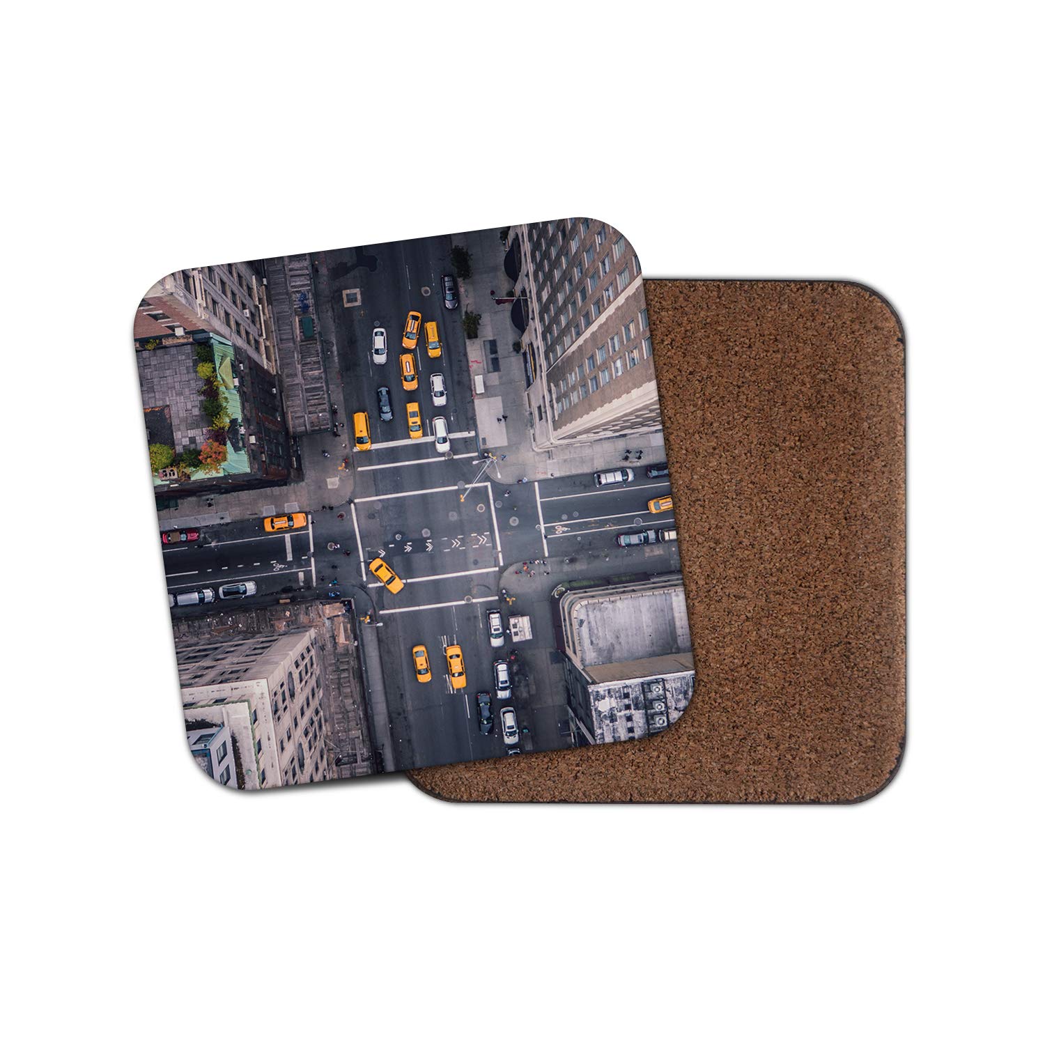 Destinationvinyl Multicolor 1 X 5Th Avenue New York Coaster - Nyc Usa Travel City America Fun #13257