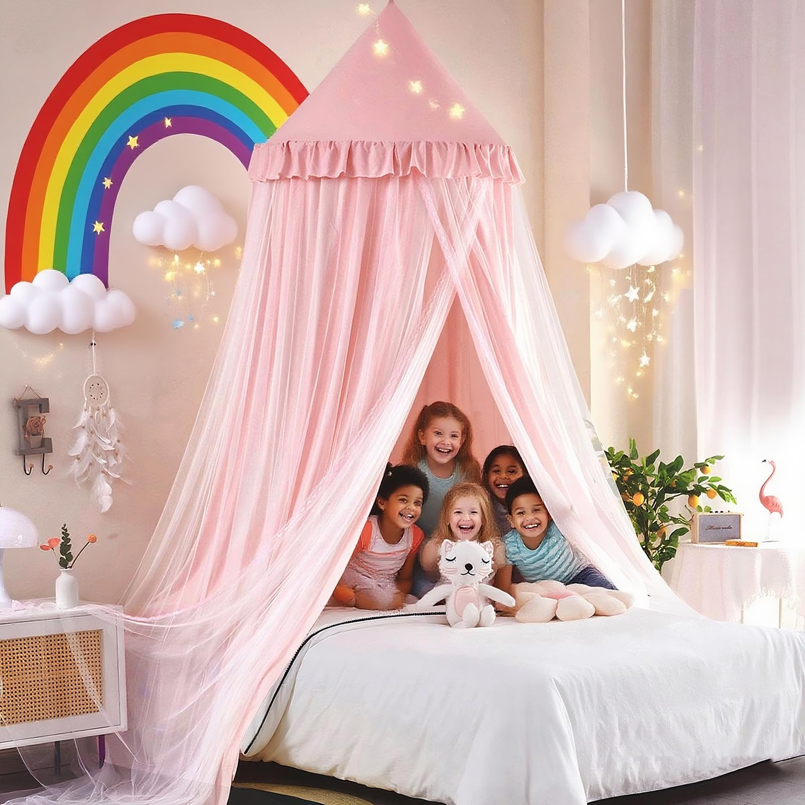 Amazon｜Kertnic 31.5インチ ラージドームベッドキャノピー 女の子用 2