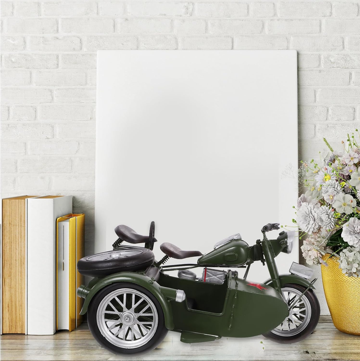 Classic Motor Model Iron Car Model Antique Car Model Vintage Tin Car Green Antique Vehicle Model Retro Motor Model