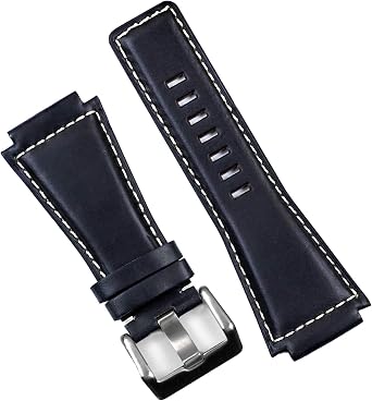 B & R Bands Bell & Ross Navy Horween Chromexcel Replacement Leather Watch Band Strap BR01 BR03, Classic