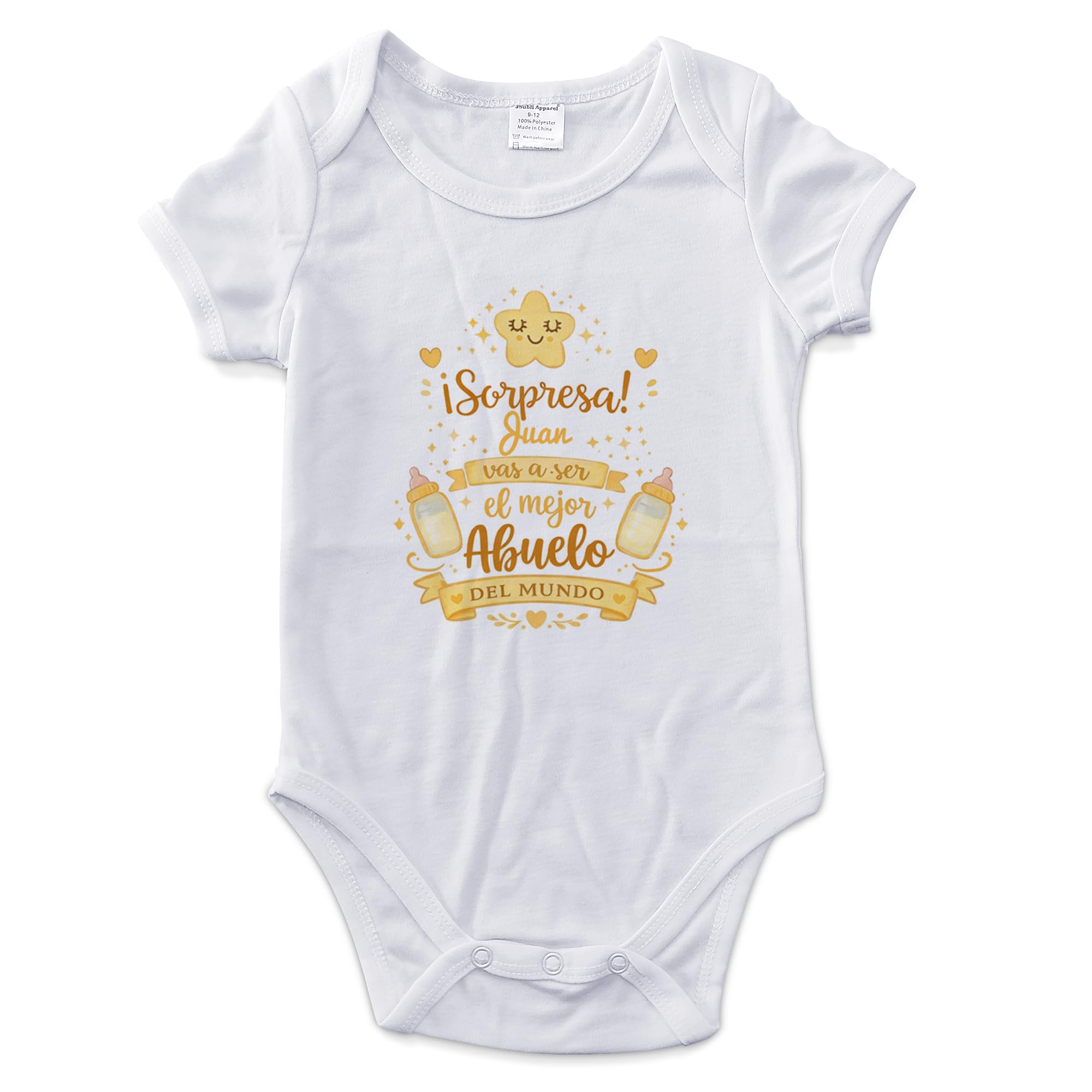 LolaPix Body Vas a ser... Bebé. Body Personalizado para Bebes. Regalo Sorpresa Anuncio Embarazo para Abuela. Manga Corta y Larga - Tallas de 0 a 18 meses — view 8