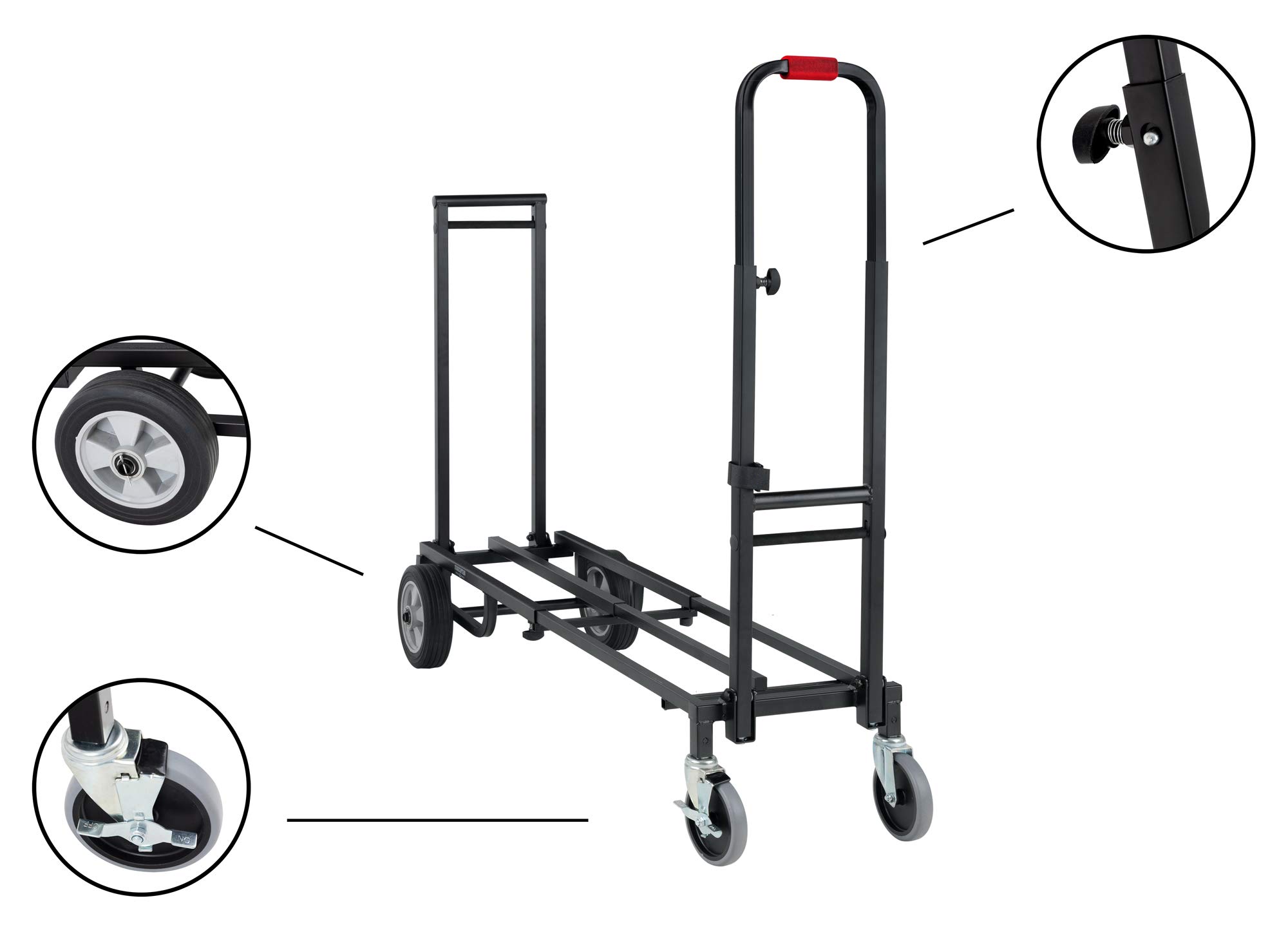 Stagecaptain Sherpa SCS-80 MKII Carro de Transporte (Mega Cart), 5 cm | Largo (superficie de carga útil): 73 cm - 120 cm, Altura: 116 cm, Ancho superficie de carga: 32 cm, Ancho con ruedas: 47 cm
