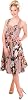 50’s Rockabilly All Over Floral Print Summer Halter Neck Vintage Swing Dress