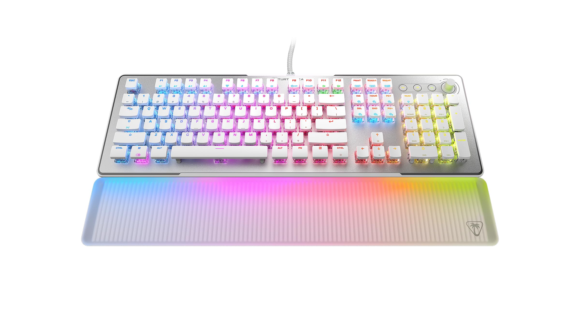 tastiera con illuminazione rgb e piastra in alluminio per pc