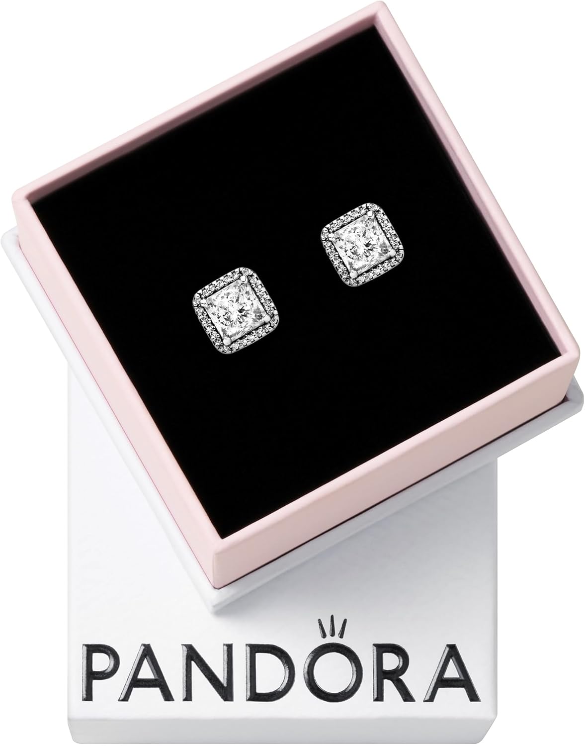 Timeless Elegance Stud Earrings in 14K Gold with Clear CZ by Pandora