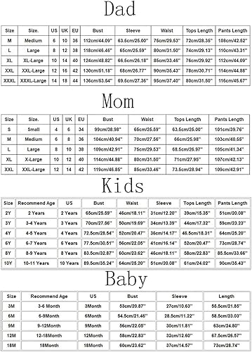 Miniatura 3 de SHOPESSA Pijamas de Navidad a juego para la familia, pantalones de Navidad, pijamas con gráficos de vacaciones, trajes de fotos familiares