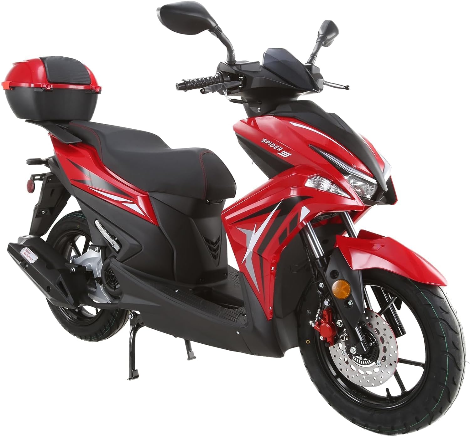 HHH Spider 200 EFI Scooter Clash 200cc EFI Deluxe Gas Powered 200cc Motorcycle Street Scooter Fully Automatic 14 inch Tires (Black Color)