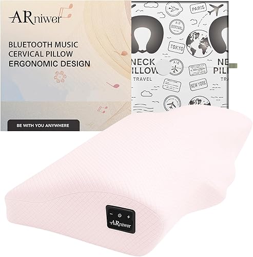 Almohada cervical de espuma viscoelástica con forma de mariposa para soporte de cuello, almohada ortopédica cervical con contorno de cuello, diseño