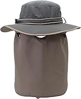 Vista 57 de Home Prefer Sombrero para sol para el aire libre con protección UV, secado rápido, unisex con solapa para proteger el cuello Gris cenizo