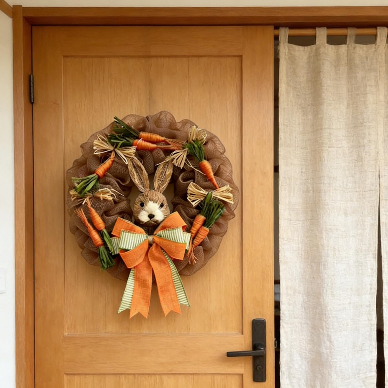 perfk Ghirlanda di Pasqua, Ghirlanda Pasquale Primavera, Decorazione a forma di Coniglio per Porta d'Ingresso, Decorazioni Pasquali da Appendere