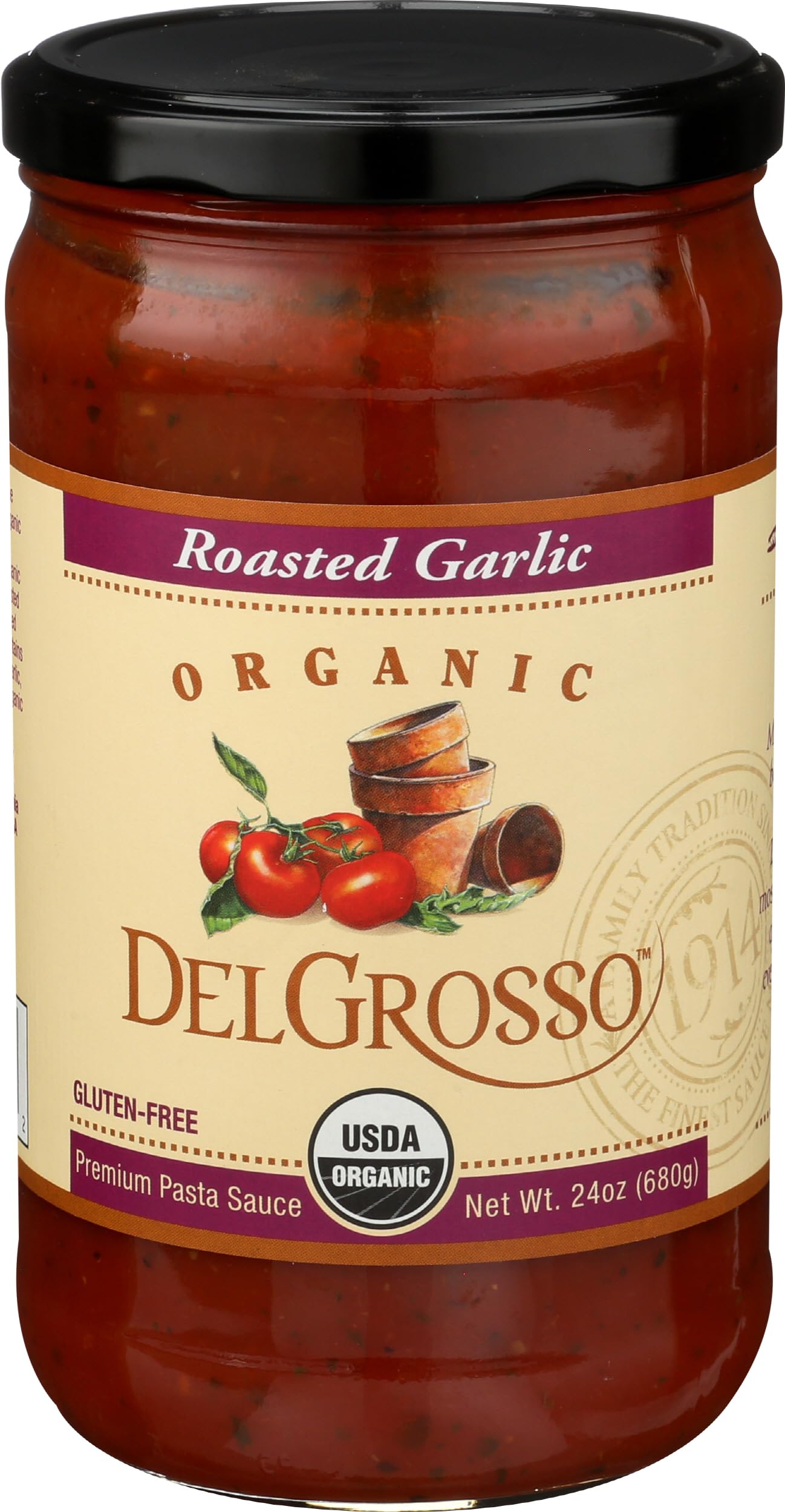 LA FAMIGLIA DELGROSSO Organic Roasted Garlic Pasta Sauce, 24 OZ