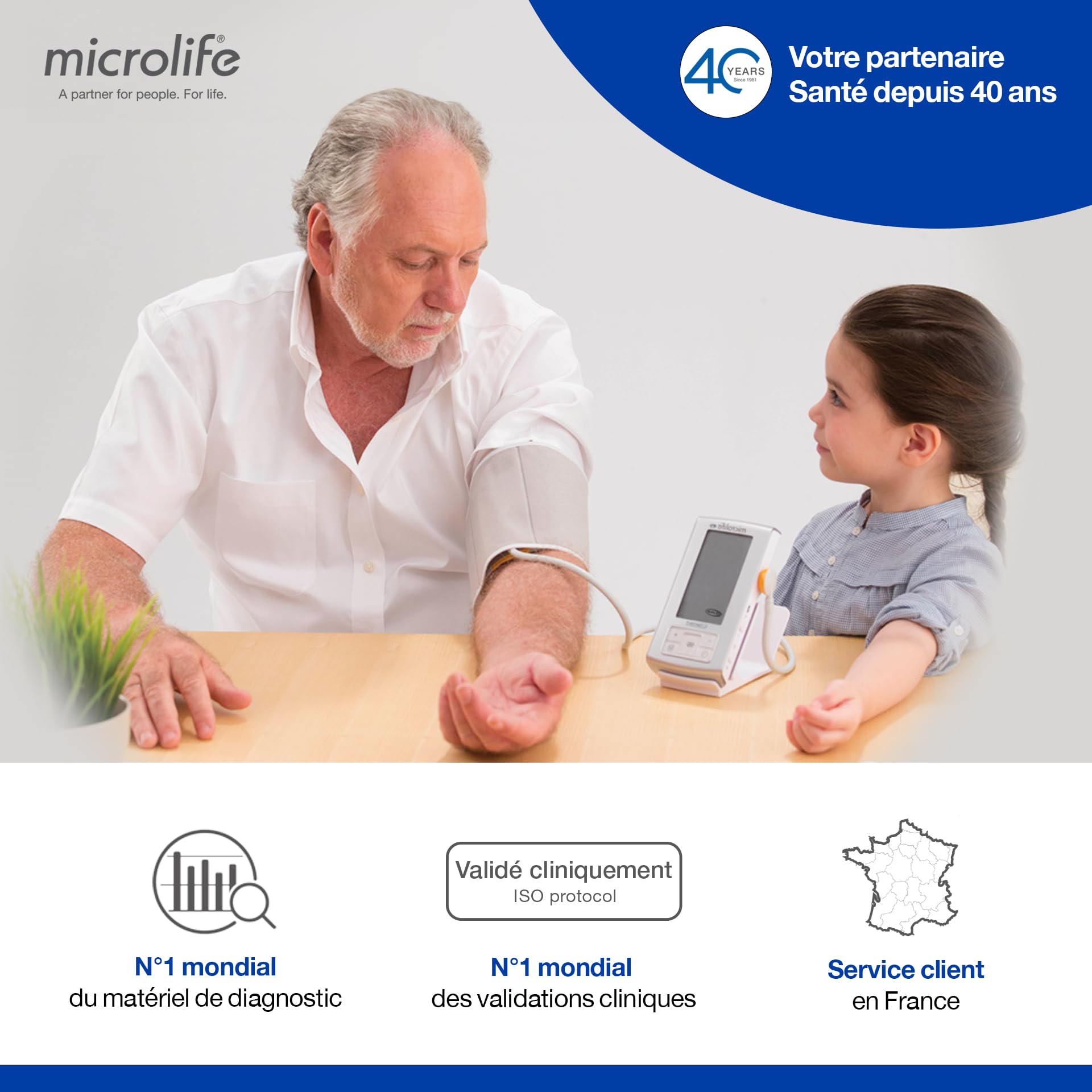 Microlife OXY500 BT Oxymètre Pouls Connecté, Garantie 5 ans, Qualité Professionnelle, Bluetooth, Validé Cliniquement, Saturation en Oxygène (spO2), Alerte risque, Réglage Affichage/Luminosité