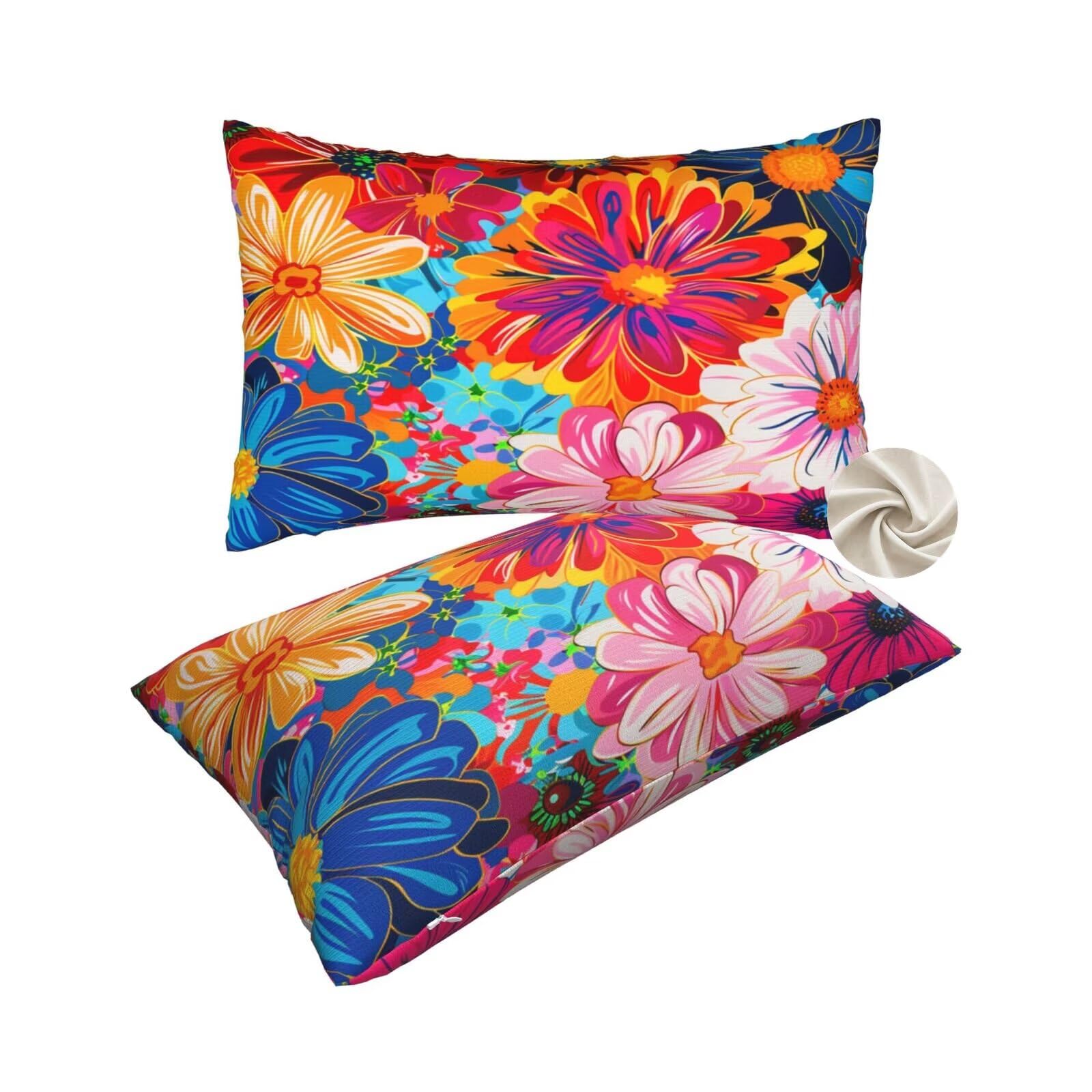 Housse de coussin marguerites 50x80 cm lot de 2 pour protéger vos oreillers avec style