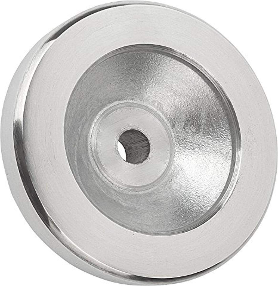 Kipp 06275-0080XCO Aluminum Disc Hand Wheel Without Handle, 80 mm Diameter, 0.375 Bore Size