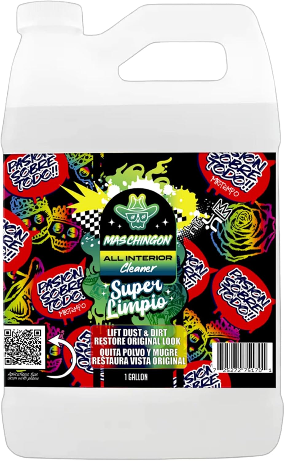 Mas Chingon All Interior Cleaner Cleans & Protects Leather, Vinyl, Plastic, Rubber Touch Screens & Glass Streak-Free Finish Lift Dust & Dirt Safe for Cars, Trucks, SUVs, RVs & More (1 Gallon)