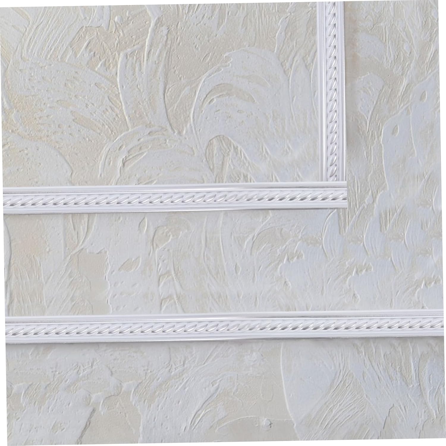 Uonlytech Peel and Stick Molding Trim Wall Ceiling Decorative Molding DIY Home Decor Self Adhesive Crown Trim Silver