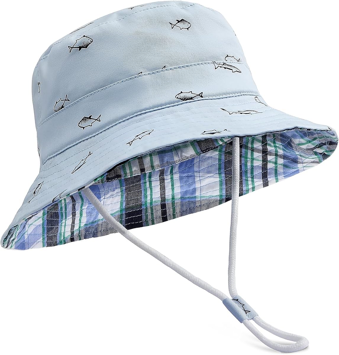 UPF 50+ Baby Sun Hat Wide Brim Toddler Bucket Hats for Boys 0-8 Years