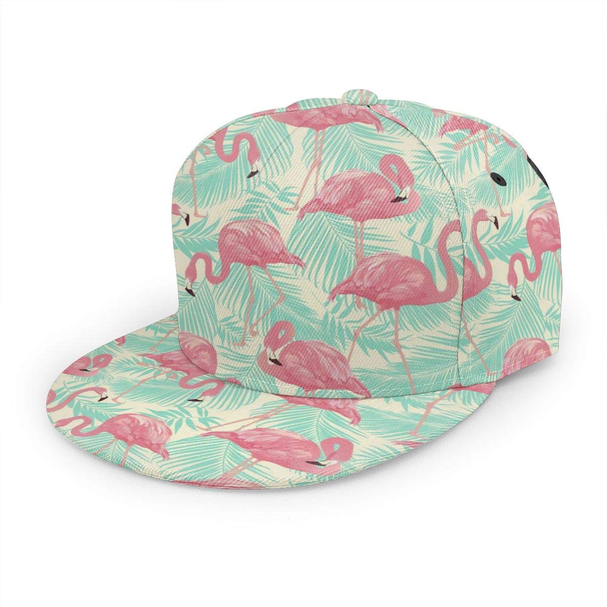 antkondnmTropical Bird Flamingo Flat Bill Snapback Hat - Hip Hop Baseball Cap