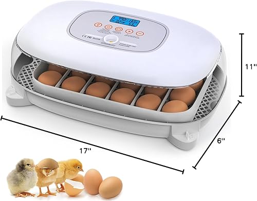 Miniatura 9 de Incubadoras para incubar de 24 a 50 huevos con indicación de humedad y control de temperatura, vela de huevo, incubadoras automáticas de aves de