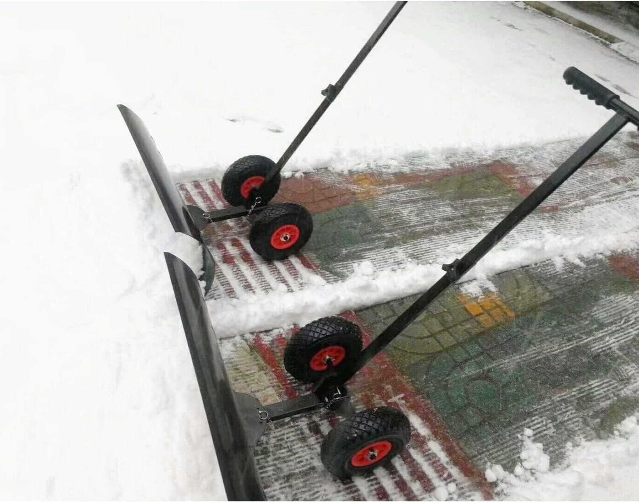 JOCHEN Pala quitanieves Ajustable, Pala quitanieves, Herramienta para Quitar Nieve para Carreteras, Jardines, empujador de Nieve (tamaño pequeño) (tamaño Grande)