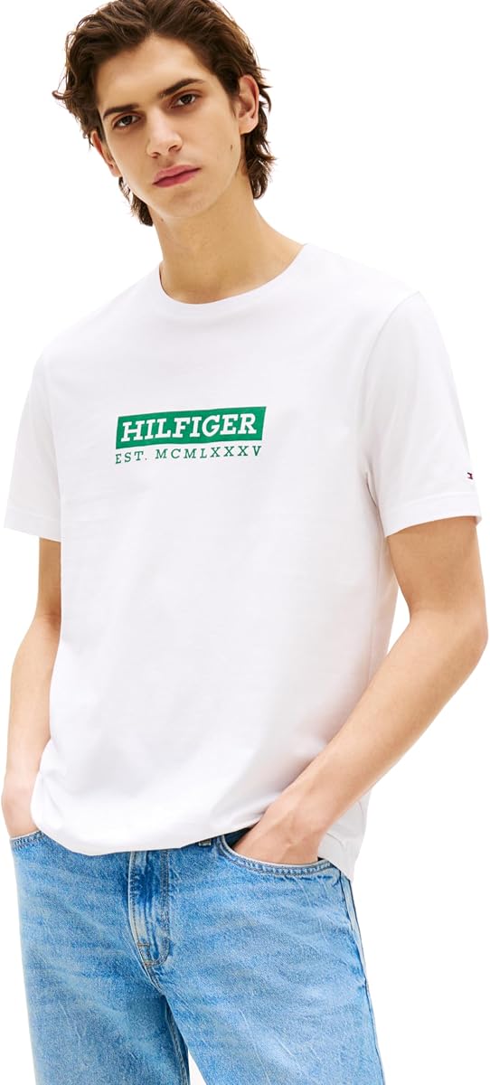 Men's Short Sleeve Cotton Graphic T-Shirts with Printed Logo, Also Available in Big & Tall