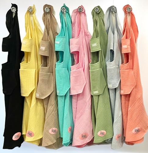 Miniatura 5 de Funda de lactancia de muselina para lactancia materna del bebé, con ventana Peekaboo, chal de lactancia de 100% algodón transpirable, delantal