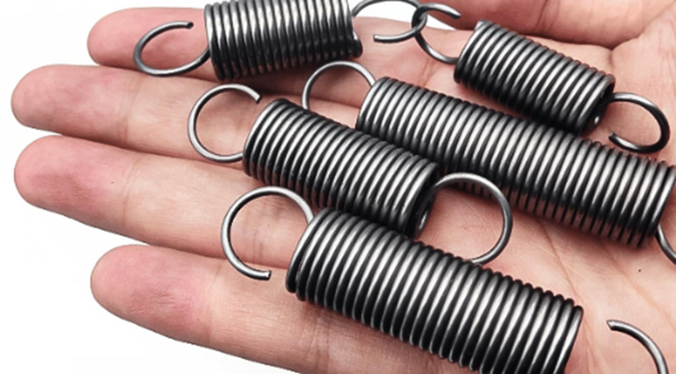 2 Pièces Ressort de traction en acier à ressort avec crochet spring, diamètre du fil 3.0mm, OD 20mm, Longueur 130mm, Ressort de tension de force