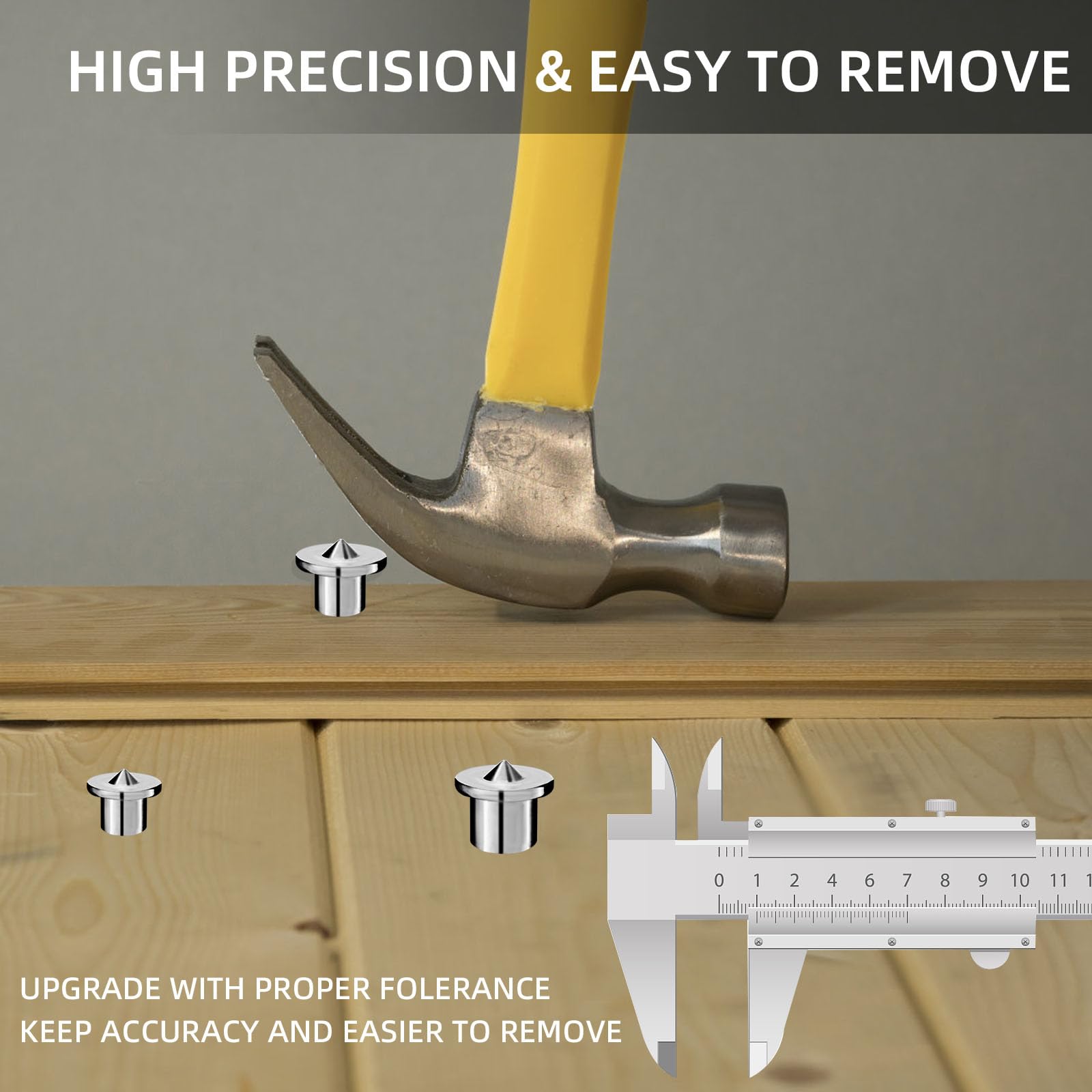 20-Pack Dowel Centering Pins – 1/4, 5/16, 3/8, 1/2 Inch, Stainless Steel, Sharp Point, Drilling Hole Tool