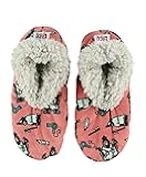 Fuzzy Feet Slipper Socks for Women, Cute Fleece-Lined House Slippers, Non-Skid Slipper Socks