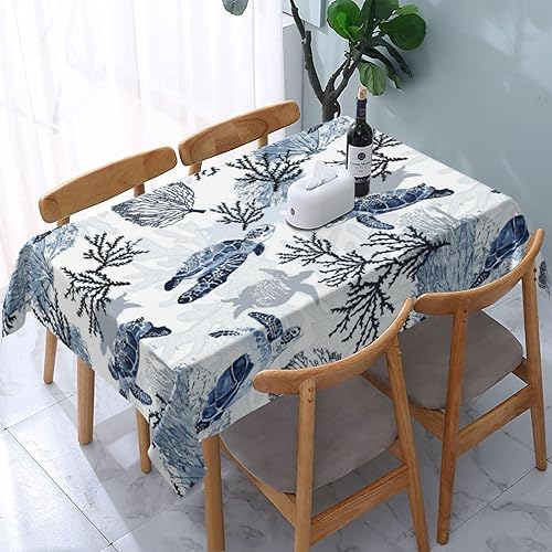 Miniatura 10 de Mantel rectangular moderno con diseño de arte fluido, naranja, azul, degradado, poliéster, impermeable, reutilizable, patrón abstracto de ondas Azul