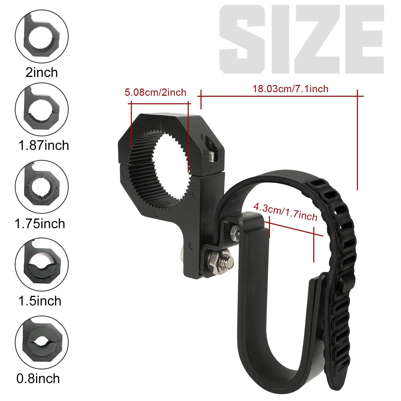 SUNPIE UTV Gun Rack, Upgrade Rubber Strap For 1.5 1.75 1