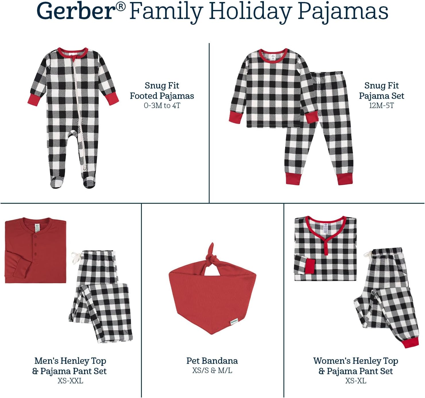 Gerber unisex-baby Holiday Family Matching Pajamas - Image 7