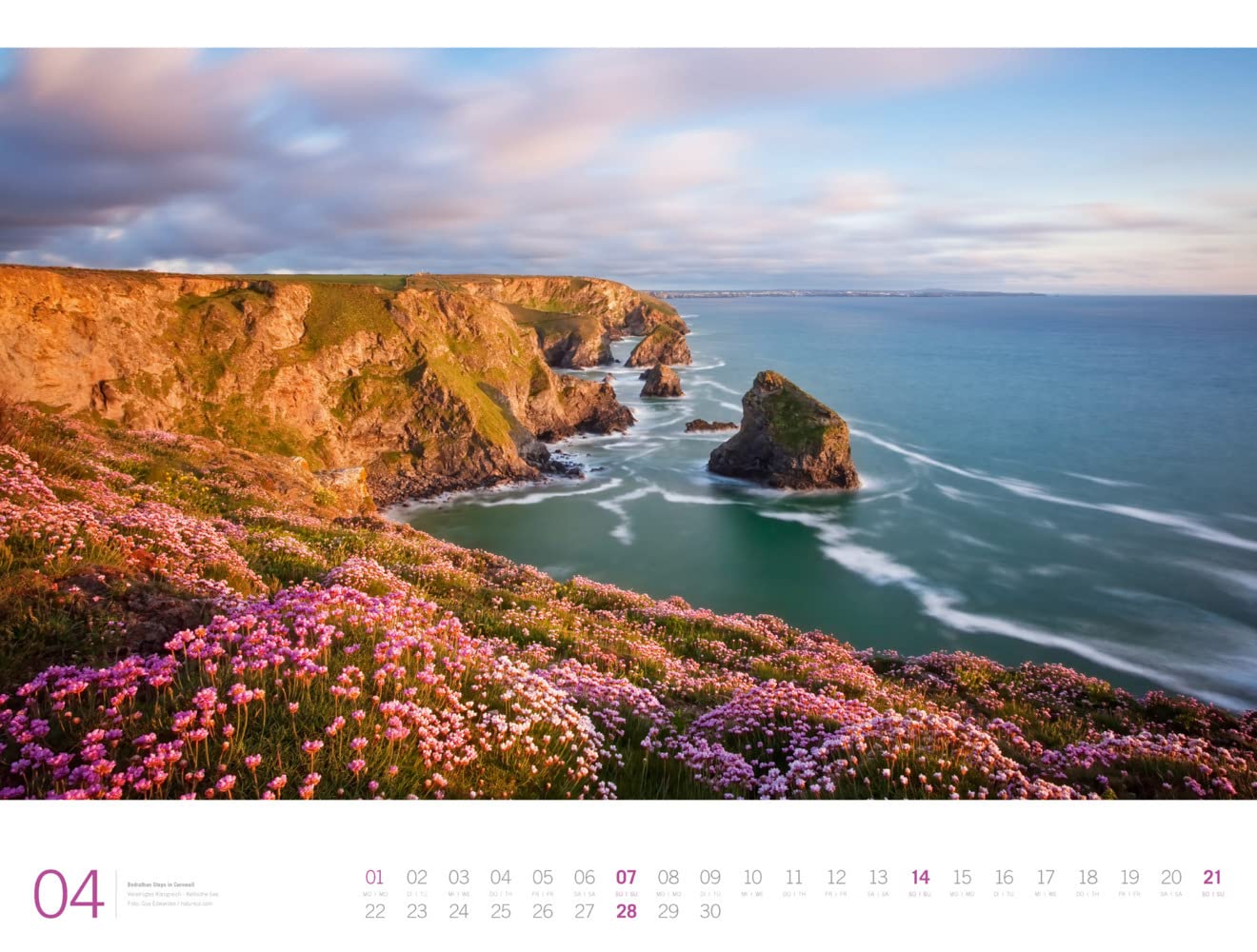 Meer - Ackermann Gallery Kalender 2024, Wandkalender im Querformat (66x50 cm) - Großformat-Kalender / Hochwertiger Panorama-Kalender Küste und Strand