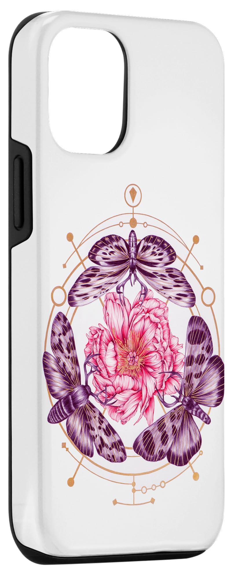 iPhone 13 Luna Moth And Gothic Witch Artwork Boho Butterflies Flower Case - Image 3