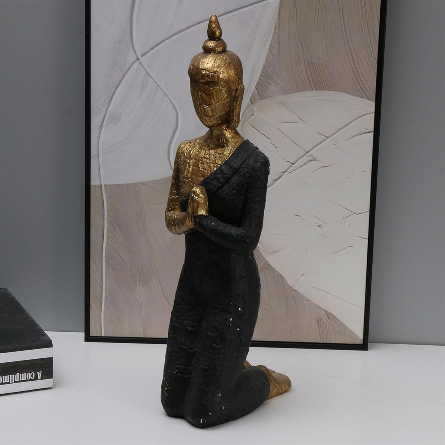 Thai Resins Buddhas Meditating Peace Statue Home Decorations Religious Sculpture Craft