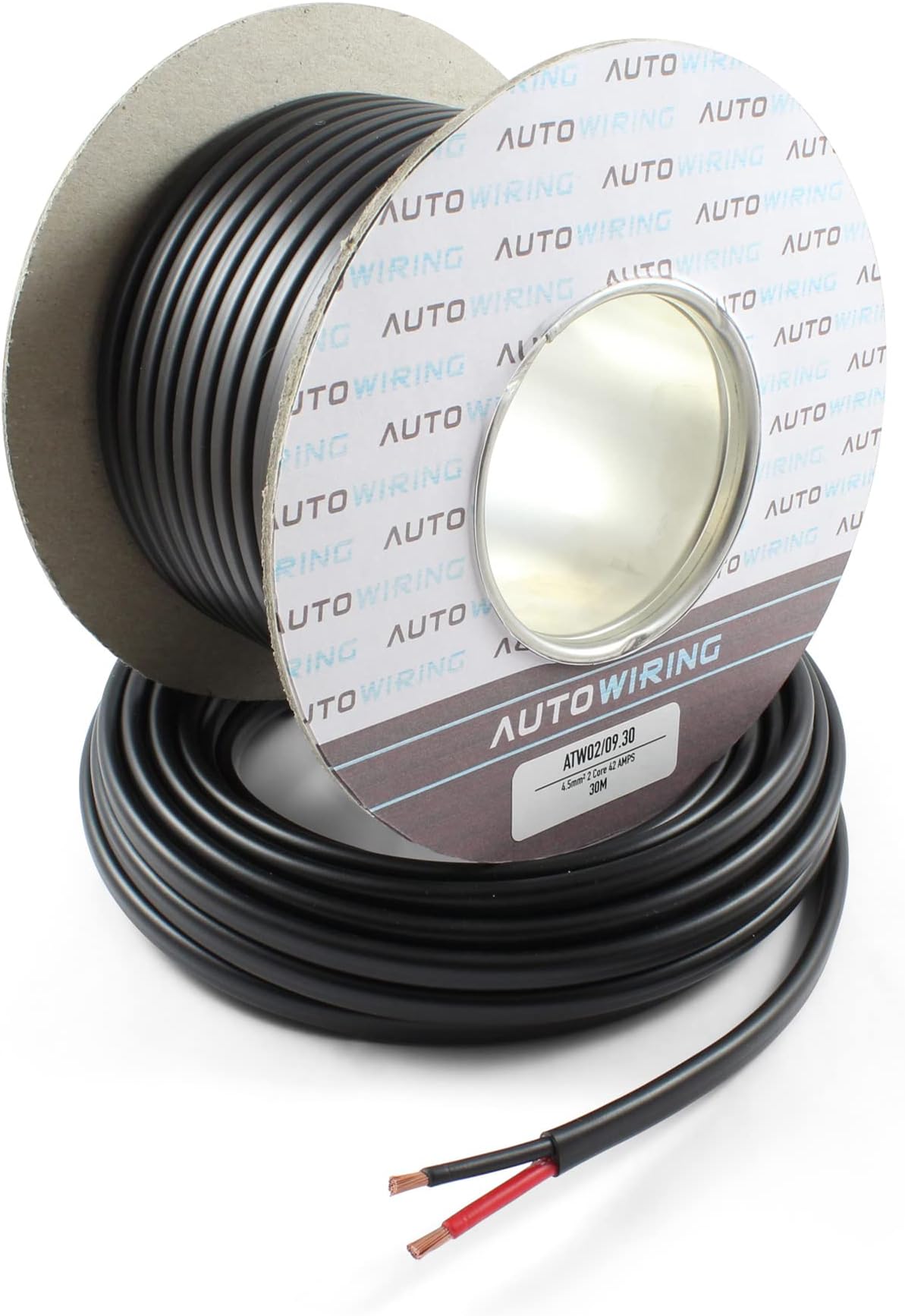 Automotive FLAT Twin 2 Core Cable 12v 24v Thin Wall Wire (42 AMP Rated 4.5mm² 11 AWG) 5/10/30/100 Metre (100 Metre Roll)