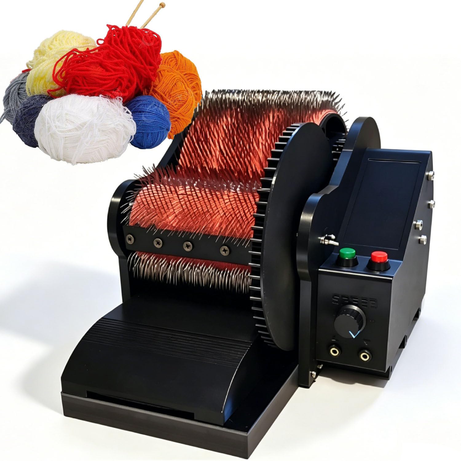 CelyToe Wool Carder Fiber Arrangement Equipment, Lightweight Desktop Placement Efficient Fiber Sorting Low Power Consumption Design Meet Daily Family Handmade Craft Production Basic Demands