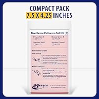 Vista 8 de MFASCO Kit de derrames de patógenos transmitidos por la sangre, bolsa de limpieza, kit desechable de limpieza de vómitos para restaurantes