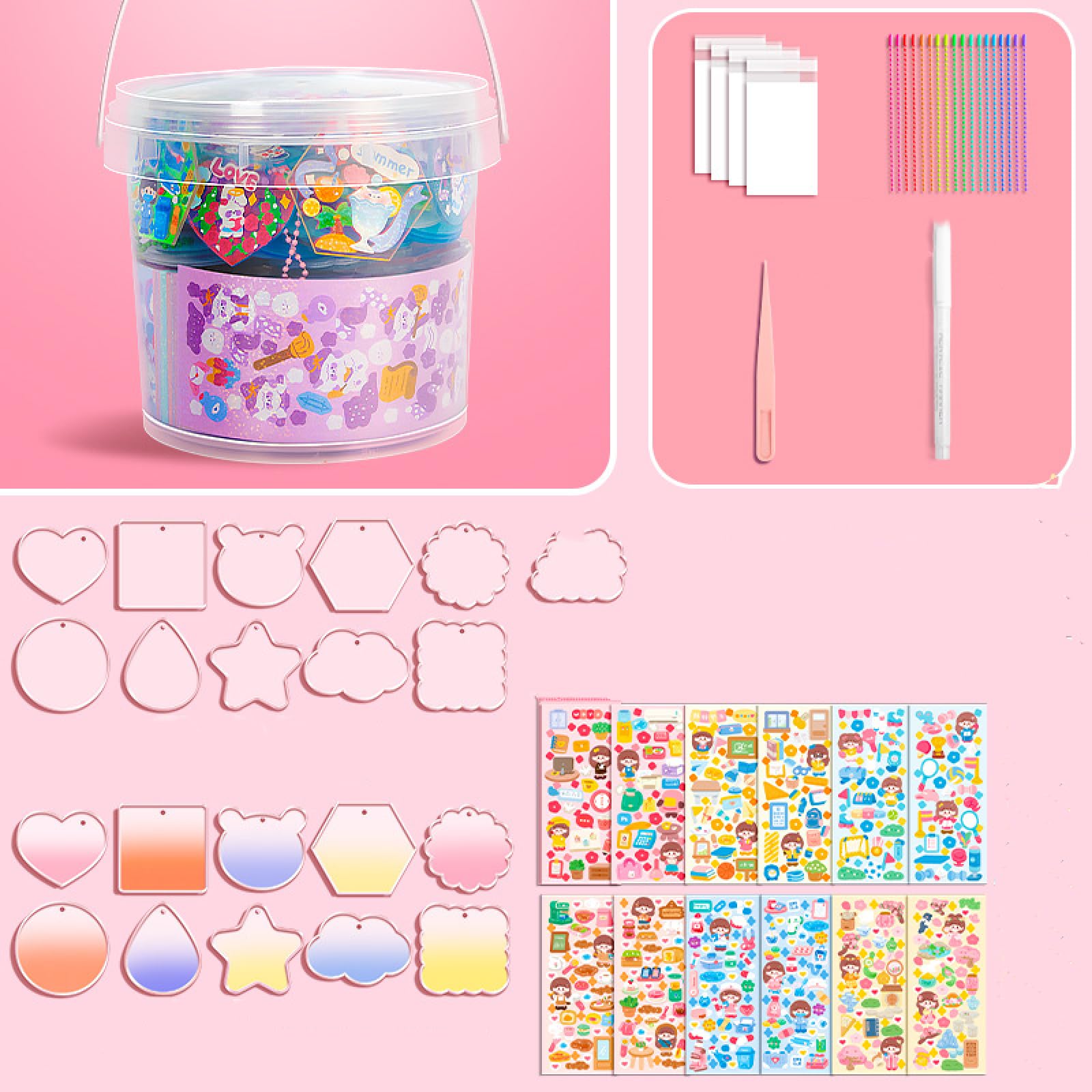 Amazon.co.jp: ステッカーのおもちゃ DIY ステッカー ミニアクリル