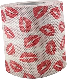Healvian Rolo Impresso Com Batom Vermelho Guardanapos De Papel Vermelho Papel Higiênico De Natal Papel Higiênico Vermelho Impresso Papel Higiênico Para Casa Guardanapo De Natal Papel